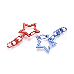 合金回転式ナスカン  スター  カドミウムフリー＆鉛フリー  ミックスカラー  48~49x25.5x7mm&nbsp;PALLOY-T092-68