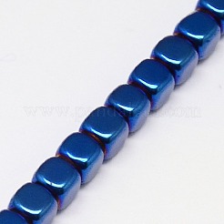 Electroplate Non-magnetic Synthetic Hematite Beads Strands&nbsp;G-J172-3x3mm-M