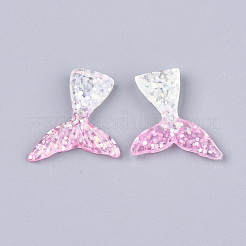 樹脂カボション  スパンコール  マーメイドテール  ミックスカラー  29.5~30.5x25~26x4.5~5mm&nbsp;CRES-T010-94