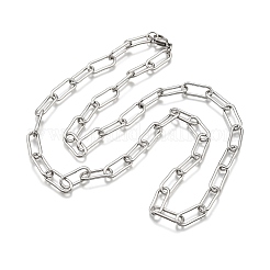 Non-Tarnish 304 Stainless Steel Paperclip Chains&nbsp;STAS-I146-02P