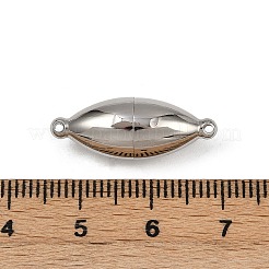 304ステンレススチール製マグネット留め具  オーバル  ステンレス鋼色  23.5x8.5mm  穴：1.2mm&nbsp;STAS-C127-14P
