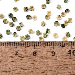 不透明なピカソシリンダーガラスビーズ  丸い穴  淡いチソウ  2.5x1.5mm  穴：1.2~1.4mm  約30000個/ポンド&nbsp;SEED-Q039-06A-19