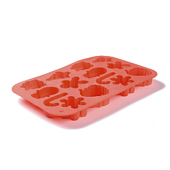 クリスマステーマのキャンディケイン/雪だるま/スノーフレークケーキデコレーション食品グレードのシリコーン型  フォンダン型  チョコレート用  キャンディ  UVレジンとエポキシレジンのクラフト作り  トマト  204x128x16mm  内径：36~46x24~40mm&nbsp;LS-DIY-E067-05
