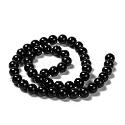 Natural Eyeless Obsidian Beads Strands&nbsp;G-K123-06-14mm