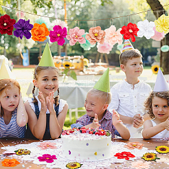20Pcs 20 Styles Crepe Paper Flowers Decoration for Wall&nbsp;AJEW-WR0001-94