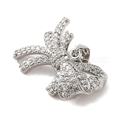 Brass Micro Pave Clear Cubic Zirconia Pendants&nbsp;FIND-Z041-01P