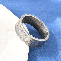男性用304ステンレススチール製指輪  アンティークシルバー  8mm  内径：20mm&nbsp;SA-CBA0CD2-02AS
