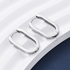 変色しにくい304ステンレススチール製フープピアス  オーバル  ステンレス鋼色  21.5x12x3mm  ピン：1mm&nbsp;STAS-H156-11C-P