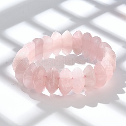 Bicone Natural Rose Quartz Beads Stretch Bracelets for Women&nbsp;BJEW-C097-05C
