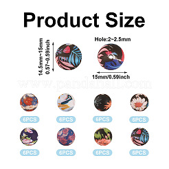48Pcs Food Grade Eco-Friendly Silicone Focal Beads&nbsp;SIL-TA0002-58