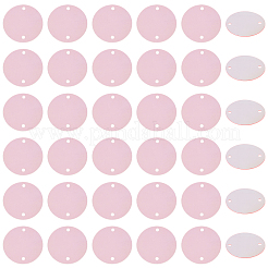 50g 装飾アクセサリー PVC スパンコール/スパンコールペンダント  フラットラウンド  ピンク  20x0.3mm  穴：1.5mm&nbsp;PVC-CY0001-01C