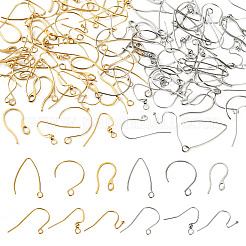 96Pcs 12 Style 304 Stainless Steel Earring Hooks&nbsp;STAS-PJ0001-45