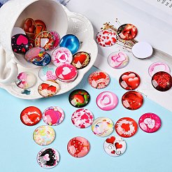 70Pcs Flatback Glass Cabochons for DIY Projects&nbsp;GGLA-SZ0001-33A