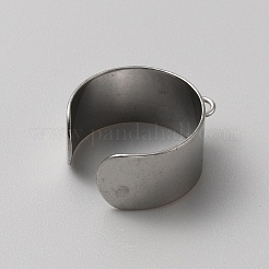304ステンレススチールループリングベース  ステンレス鋼色  穴：2.1mm  内径：17mm&nbsp;FIND-WH0161-31D-P