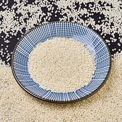 MIYUKIデリカビーズ小  シリンダー  日本製シードビーズ  15/0  （dbs0732)不透明なダーククリーム  1.1x1.3mm  穴：0.7mm  約3500個/10g&nbsp;X-SEED-J020-DBS0732