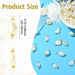 65Pcs 13 Styles ABS Plastic Imitation Pearl Connector Charms&nbsp;PALLOY-CJ00168