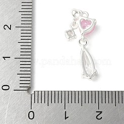 Brass Micro Pave Cubic Zirconia Pendants&nbsp;KK-A253-06S-01