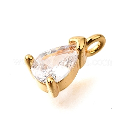Brass Micro Pave Cubic Zirconia Pendants&nbsp;KK-D356-08D-G