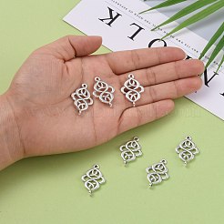 合金リンクコネクター  鉛フリー及びカドミウムフリー  アンティークシルバー  長さ28mm  18 mm幅  厚さ2mm  穴：1.5mm&nbsp;X-EA11933Y