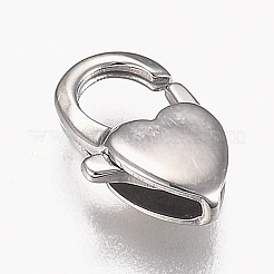 Tarnish Resistant Polished 316 Surgical Stainless Steel Lobster Claw Clasps&nbsp;STAS-Z013-08P
