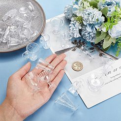 28種類のスタイルのプラスチック製ミニサンデーカップ14個  diy 粘土樹脂ミニチュア アイス クリーム カップ ペンダント  フード アクセサリーを再生します。  透明  20~60.5x25~42.5x19~50mm  穴：1.6~2mm  2個/スタイル&nbsp;KY-OC0001-16