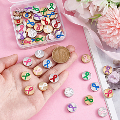 56Pcs 14 Styles Alloy Enamel Beads&nbsp;FIND-PH0023-86