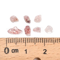 天然イチゴクオーツビーズ  穴がない  チップ  2.5~10x2.5~7x1.5~3.5mm&nbsp;G-Z092-01