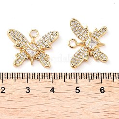 Rack Plating Brass Micro Pave Cubic Zirconia Pendants&nbsp;KK-M280-13G-01