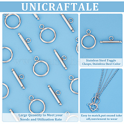 304ステンレススチールトグル留め具  ステンレス鋼色  トグル：21x16mm  穴：3mm  バー：23x3mm  穴：3mm  50セット /箱&nbsp;STAS-UN0001-12