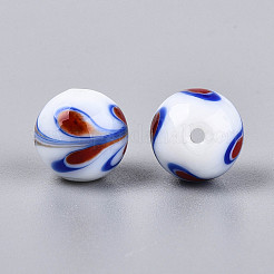手作りランプワークビーズ  丸い尾とフェニックスの尾  ホワイト  11.5~13mm  穴：1.2~2.5mm&nbsp;LAMP-T022-30B