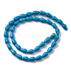 合成ハウライトビーズ連売り  ティアドロップ  染め  10x6~6.5mm  穴：1mm  約41個/連  16.14インチ（41cm）&nbsp;G-F783-D01-01
