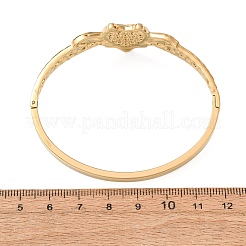 Halloween 304 Stainless Steel Crystal Rhinestone Heart Bat Open Hinged Bangles for Women&nbsp;SA-CBA7A40-06G