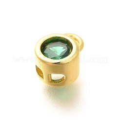 Brass Micro Pave Cubic Zirconia Connector Charms&nbsp;KK-G519-11G