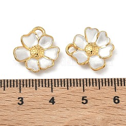 スプレー塗装された304ステンレススチールペンダント  花のチャーム  PVD真空メッキ  長持ちメッキ  18KGP本金メッキ  16x15x3mm  穴：1.6mm&nbsp;X-STAS-C174-01A-G