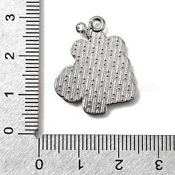 合金エナメルチャーム  プラチナ  クリスマスシリーズ  パンダ  24x20.5x1mm  穴：1.8mm&nbsp;FIND-Z094-02P-09
