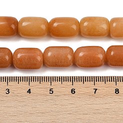 天然石レッドアベンチュリンビーズ連売り  コラム  14x10mm  穴：1~1.2mm  約29個/連  15.75''（40センチメートル）&nbsp;G-U018-A02-01
