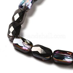 Transparent Electroplate Glass Beads Strands&nbsp;EGLA-F150-HP01
