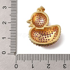 Rack Plating Brass Micro Pave Cubic Zirconia Pendants&nbsp;ZIRC-F142-01G-03
