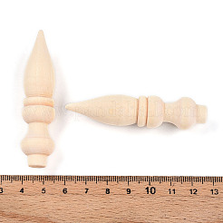 未完成の木製装飾品  芸術や工芸プロジェクトの装飾用  インテリアオーナメントパーツ  湯通しアーモンド  16x16x66mm&nbsp;WOOD-T032-20