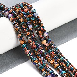 天然石ハウライトビーズ連売り  染め  ロンデル  カラフル  6x4mm  穴：0.9mm  約102個/連  15.94''（40.5センチメートル）&nbsp;G-A230-C01-02