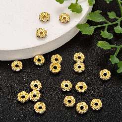 Brass Grade A Crystal Rhinestone Spacer Beads&nbsp;RB-A006-6MM-G