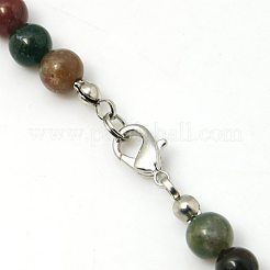 Natural Indian Agate Bib Statement Necklaces&nbsp;NJEW-G108-02
