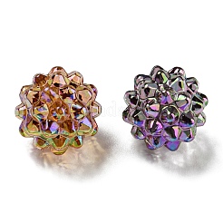 UV Plating Iridescent Transparent Acrylic Beads&nbsp;X-MACR-M031-01