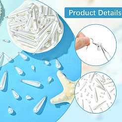 96Pcs 6 Styles ABS Plastic Imitation Pearl Pendants&nbsp;KY-SC0002-33P