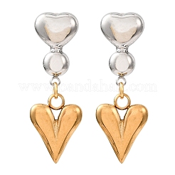 304 Stainless Steel Stud Dangle Earrings&nbsp;SA-G607-03GP