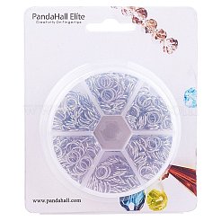 304ステンレススチールオープン丸カン  ラウンド  ステンレス鋼色  8x1mm  18ゲージ  内径約6mm  約100個 /コンパートメント&nbsp;STAS-PH0004-01-8mm
