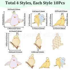 40Pcs 4 Styles Alloy Enamel Pendants&nbsp;ENAM-SC0007-54