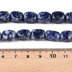 天然ブルースポットジャスパービーズ連売り  直方体の  7.5~13x6.5~12.5x6~11.5mm  穴：1.2mm  約33個/連  13.98~15.6''（35.5~39センチメートル）&nbsp;G-T138-101