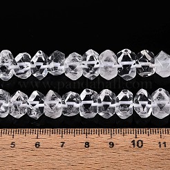 天然石クオーツクリスタルビーズ連売り  水晶  ナゲット  多面カット  7~8x10~14x10~14mm  穴：1mm  約50~53個/連  14.96~15.55''（38~39.5センチメートル）&nbsp;G-D091-A25