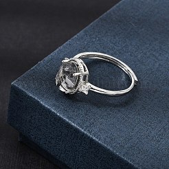 Brass Micro Pave Cubic Zirconia Finger Rings&nbsp;CU-CBA260E-11P